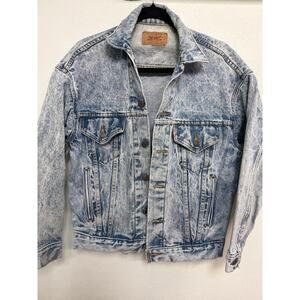 Vintage Levi’s Denim Trucker Jacket Size Small Acid Wash 70507-0291 Made in USA